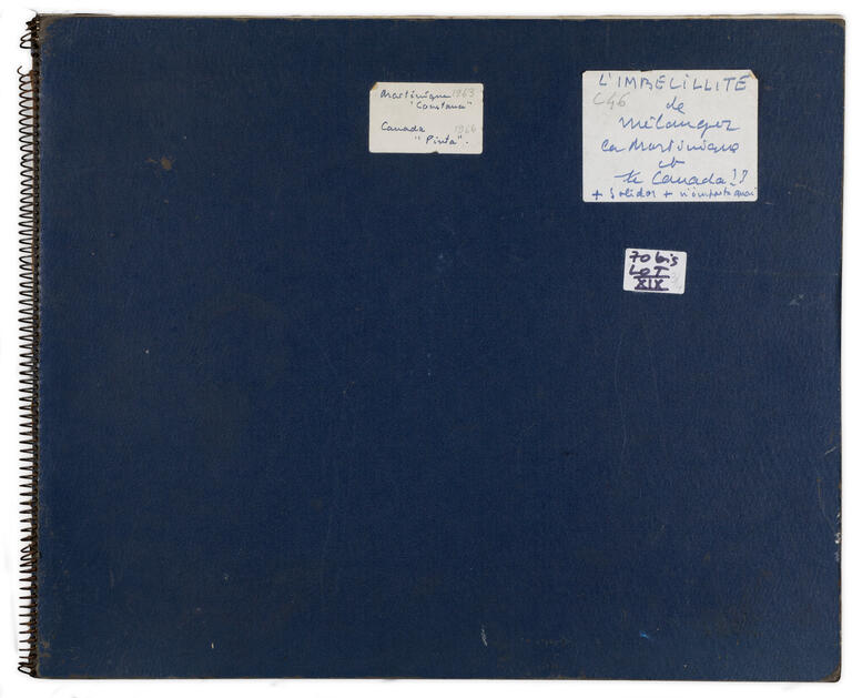 Carnet de dessins, Martinique et Canada, 1963-1966