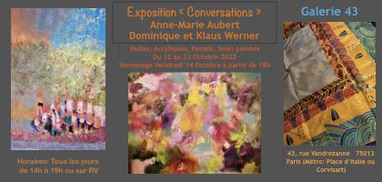 Exposition « Conversations » Anne-Marie Aubert Dominique et Klaus Werner