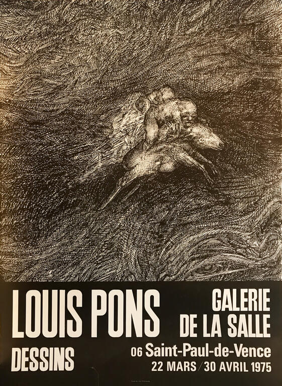 Affiche, exposition Louis Pons, Galerie Alexandre de La Salle