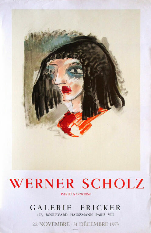 Affiche exposition Werner Scholz, Pastels 1928-1969