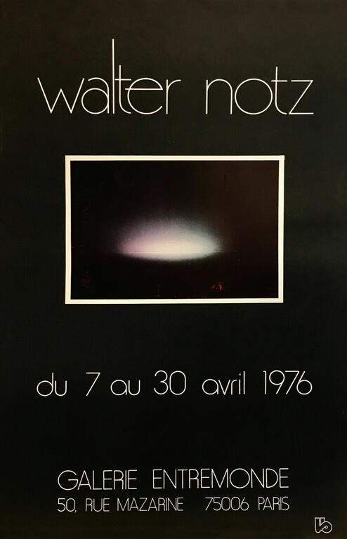 Affiche exposition Walter Notz, galerie Entremonde