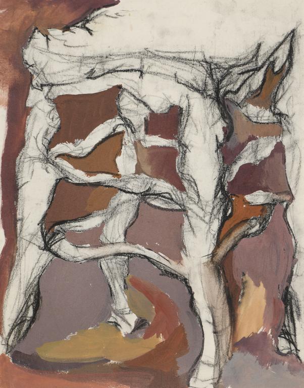 Jean Legros, Sans titre, gouache circa 1947-1949