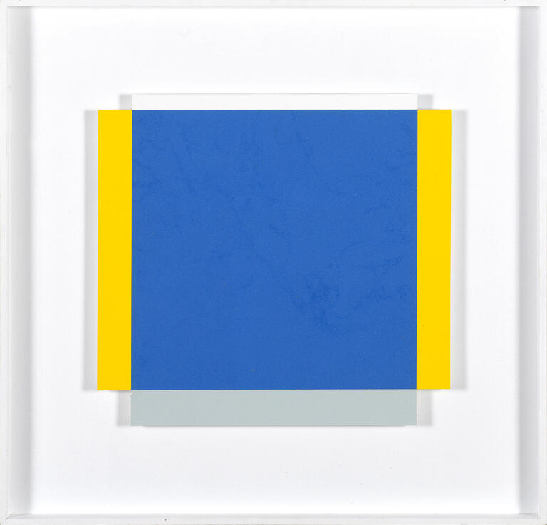 Jean Legros, Maquette pour relief couleur (jaune-bleu), 1976