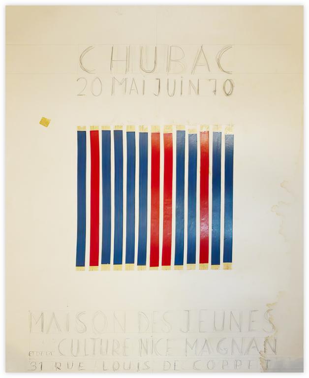 Catalogue raisonné, Albert Chubac, Collage affiche exposition Chubac, Magnan, 1970