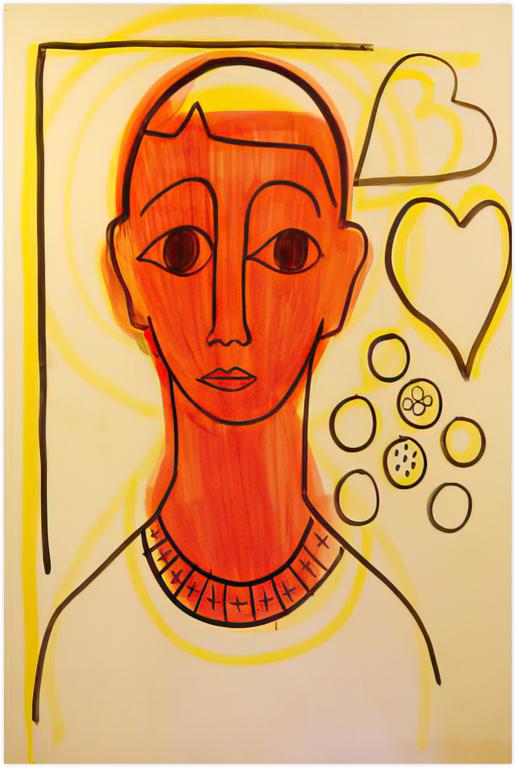 Catalogue raisonné, Albert Chubac, Gouache, jeune homme au visage rouge