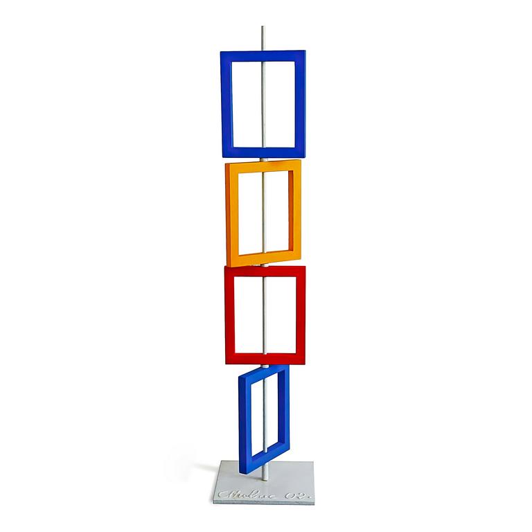 Catalogue raisonné, Albert Chubac, Sculpture aux carrés évidés colorés, 2002