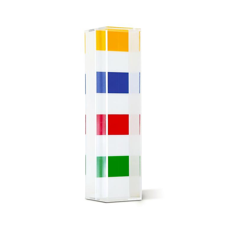 Catalogue raisonné, Albert Chubac, Sculpture colonne jaune bleu rouge vert