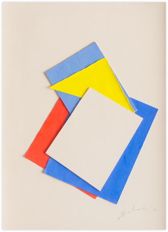 Catalogue raisonné, Albert Chubac, Collage aux rectangles pour un triangle jaune