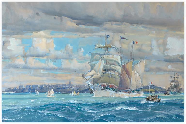 Catalogue raisonné, Marin Marie, Sans titre (Trois-mâts devant Saint-Malo)