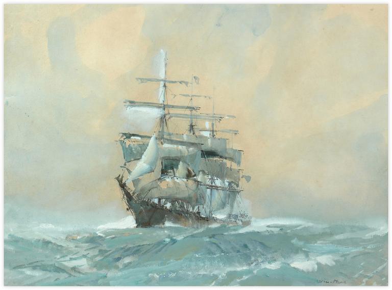 Catalogue raisonné, Marin Marie, Sans titre (grand voilier sur mer)