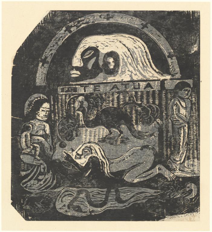 Catalogue raisonné, Paul Gauguin, Te Atua (Les Dieux), petite assiette, en ou après 1895