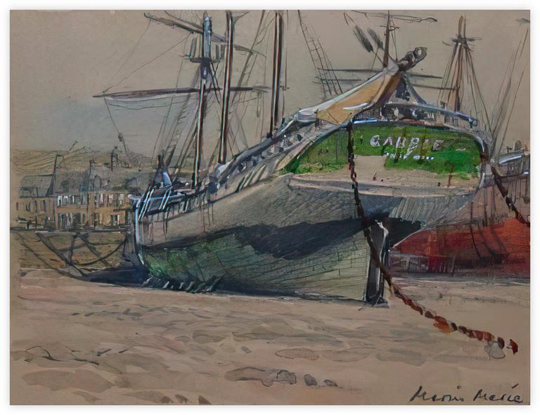 Catalogue raisonné, Marin Marie, Sans titre (navire à marée basse)