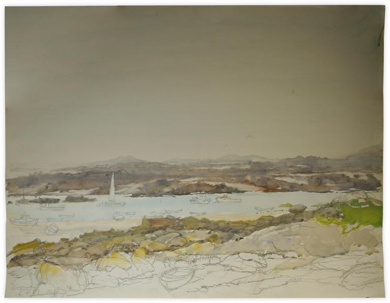Catalogue raisonné, Marin Marie, Sans titre (paysage de Chausey à marée basse)