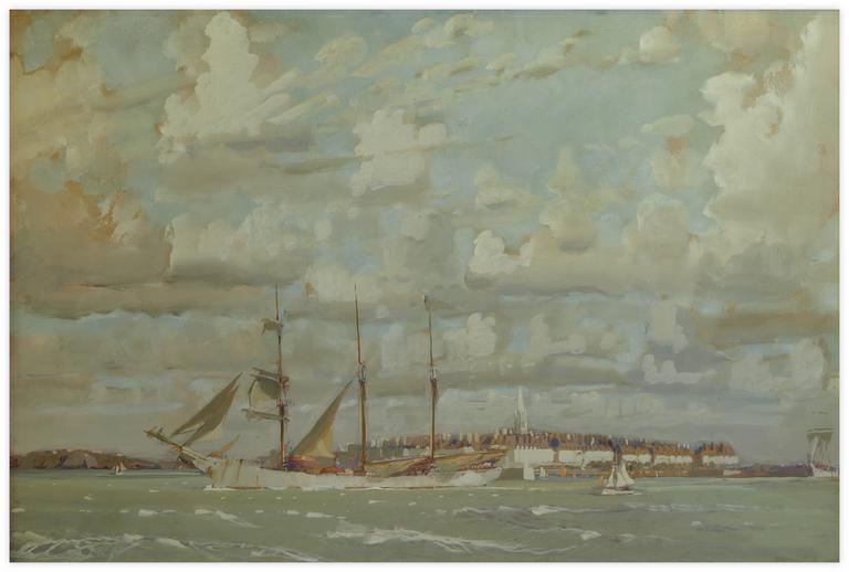 Catalogue raisonné, Marin Marie, Sans titre (Trois-mâts devant Saint-Malo)