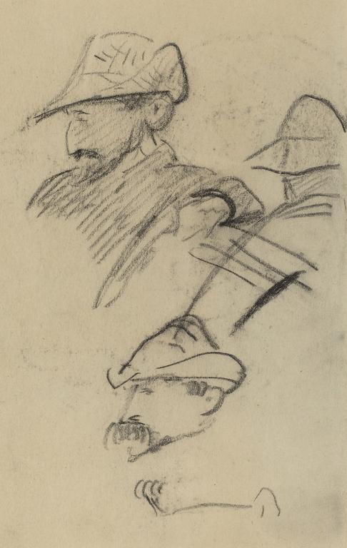Catalogue raisonné, Paul Gauguin, Etudes d'un homme au chapeau, circa 1884-1888