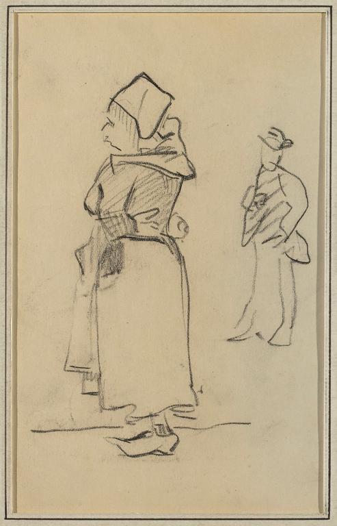 Catalogue raisonné, Paul Gauguin, Bretonne et homme debout, 1884-1888