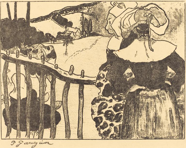Catalogue raisonné, Paul Gauguin, Bretonnes à la barrière, 1889