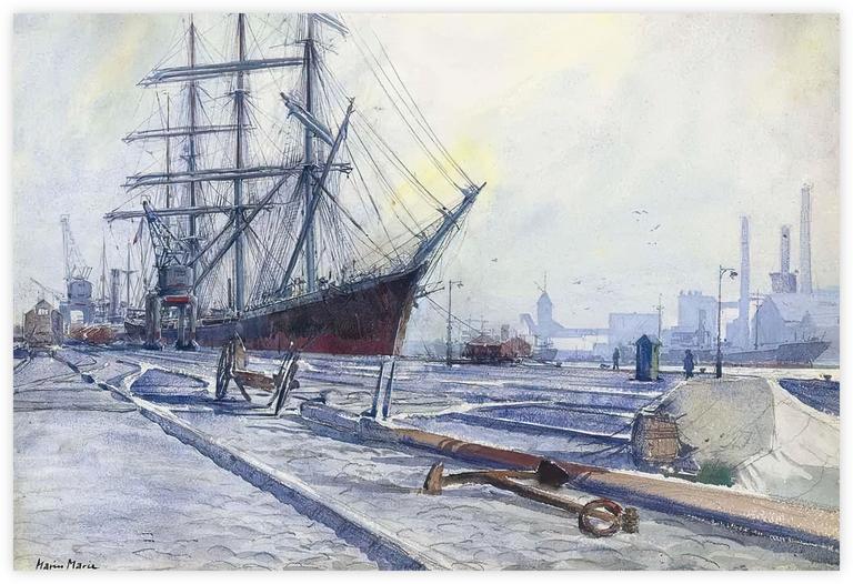 Catalogue raisonné, Marin Marie, Sans titre (navire au port)