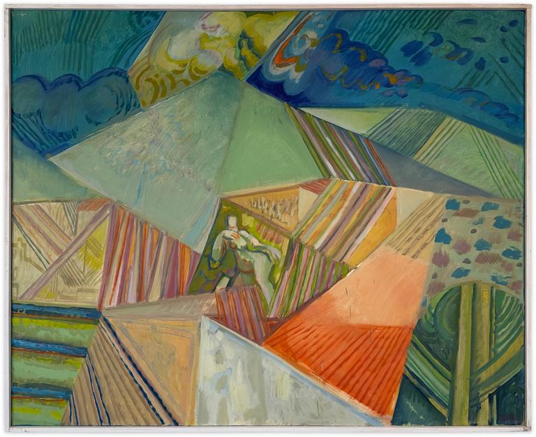 Catalogue raisonné, Adolphe Deville, Paysage avec nu féminin central, 1975