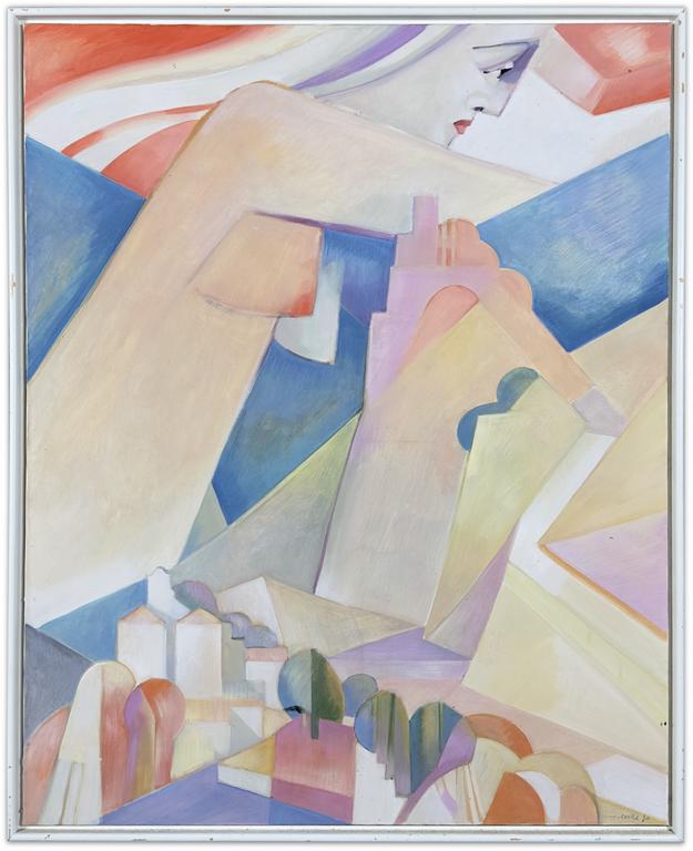 Catalogue raisonné, Adolphe Deville, Composition autour de Saignon, 1990