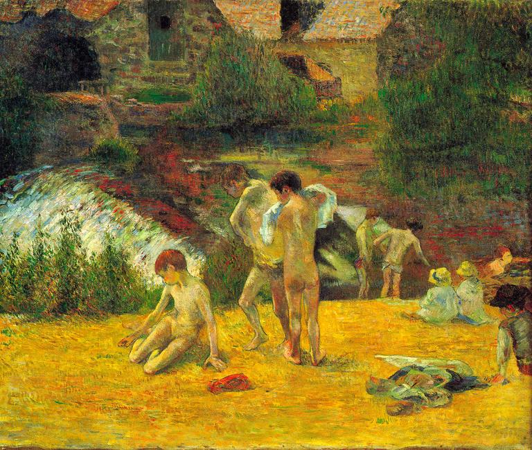 Catalogue raisonné, Paul Gauguin, Jeunes Bretons au bain (la baignade au moulin du Bois d’Amour), 1886