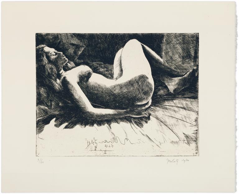 Catalogue raisonné, Claude Grobéty, Grand nu couché - 1970
