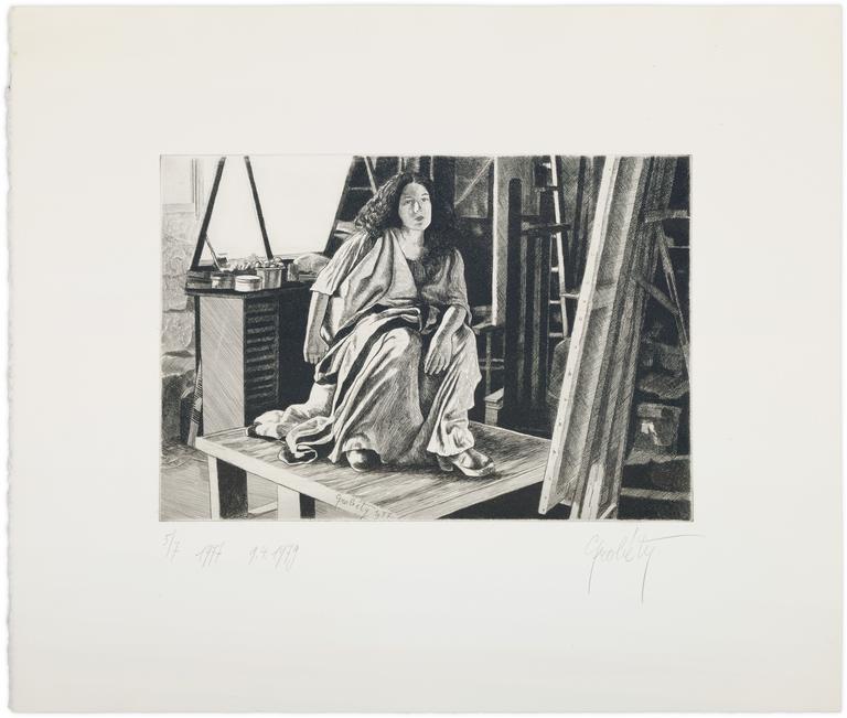 Catalogue raisonné, Claude Grobéty, Péplos horizontal (deux bras pendants) - 1977