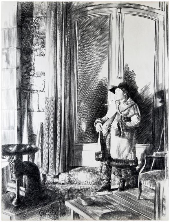 Claude Grobéty, Série Mahler, le manteau devant la porte-fenêtre - 1979