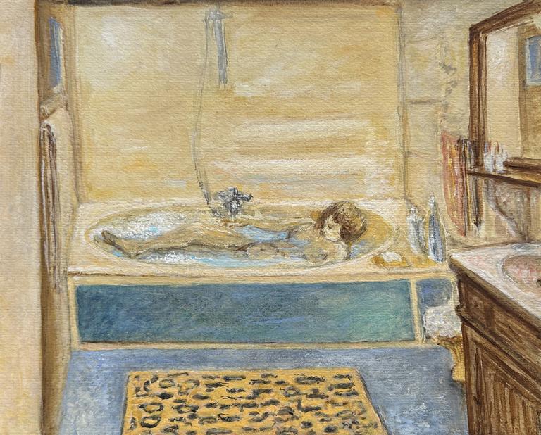 Claude Grobéty - Dans la baignoire, tapis de bain