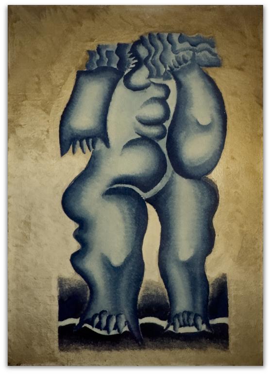Catalogue raisonné, Claude Grobéty, Nu Bleu debout - 1966