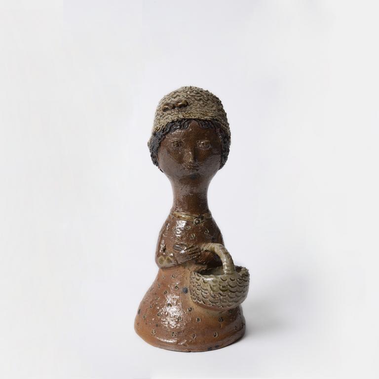 Jacqueline Lerat, Femme au bonnet tricoté (Bouquetière), 1960