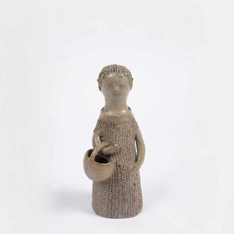 Catalogue raisonné, Jean & Jacqueline Lerat, Femme aux cheveux frisés et à la robe tricotée (Bouquetière), 1951