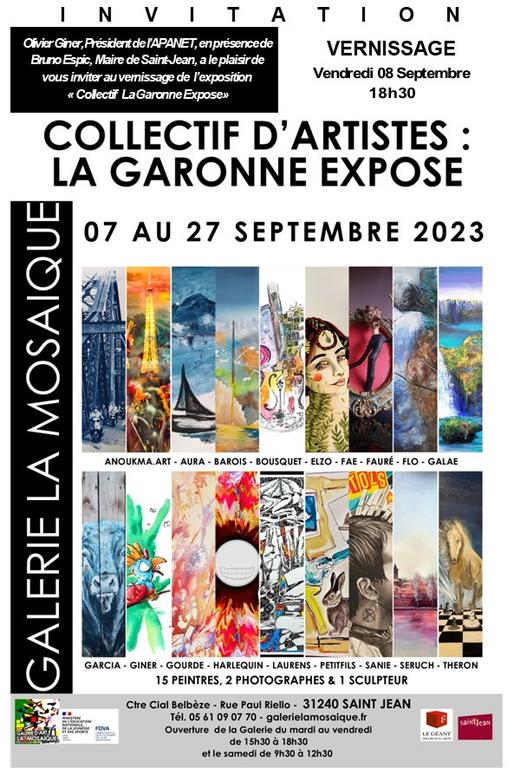 La Garonne expose à la galerie la Mosaïque 2023