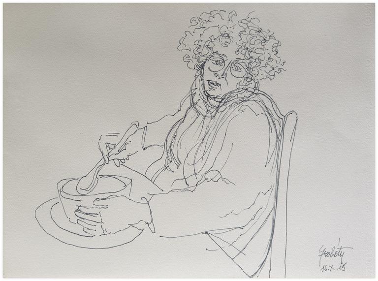 Claude Grobéty, De face, la soupe- 2015