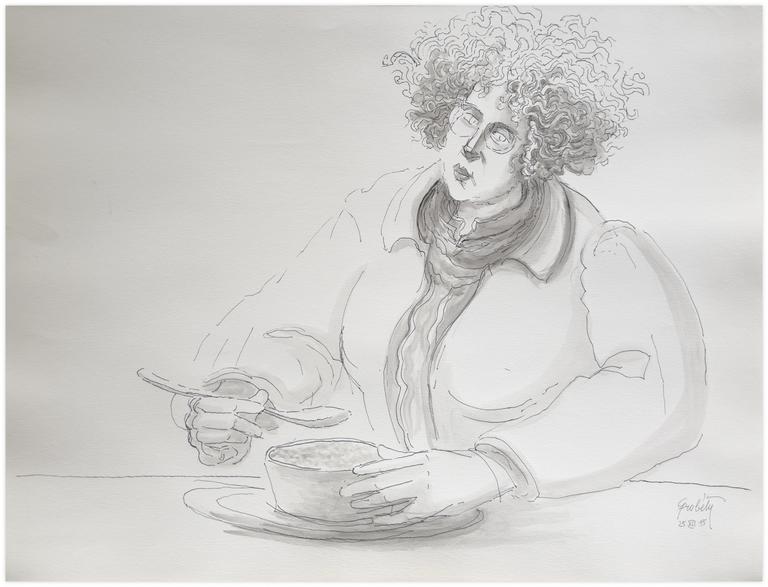 Claude Grobéty, La soupe, regard de côté - 2015