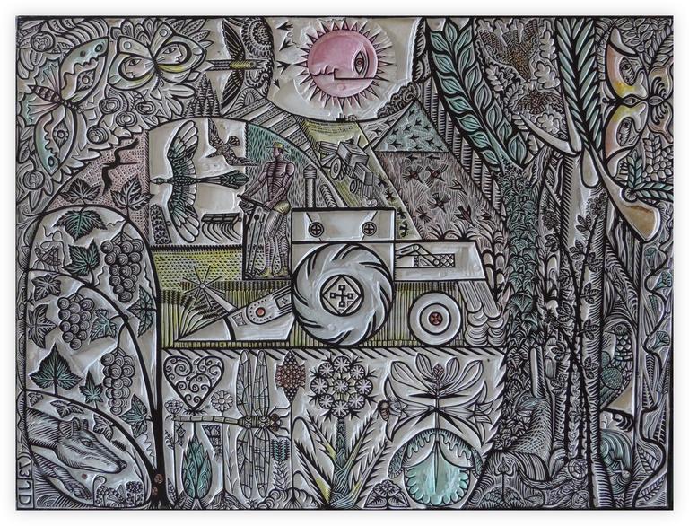 Catalogue raisonné, Jean Delpech, Le jour - Tracteur et paysage - 1973 
