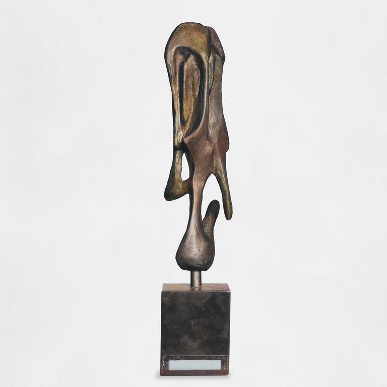 Isabelle Waldberg, Portrait abstrait de Marcel Duchamp (bronze) - 1958