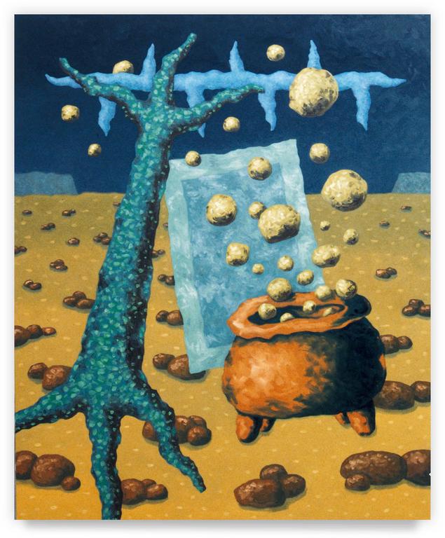 Jean-Paul Thaéron, Peinture "paysage mythologique" VIII - 2000