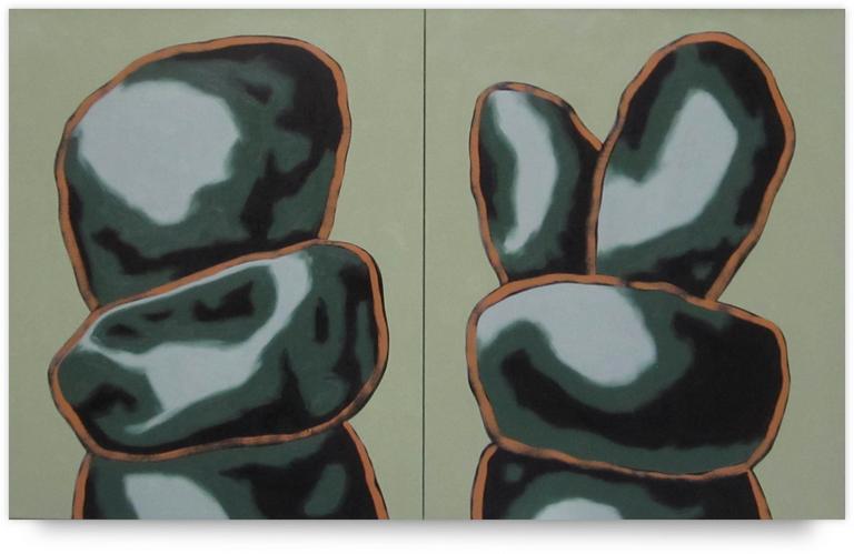 Jean-Paul Thaéron, Peinture diptyque - 2004