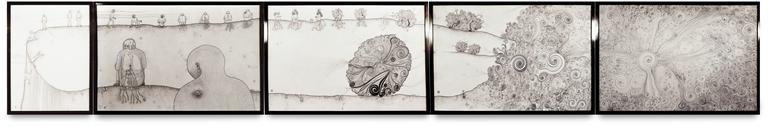 Catalogue raisonné, Robert Malaval, Cinq Dessins qui se suivent - 1963