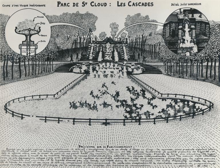 Catalogue raisonné, Robert Malaval, Parc de Saint-Cloud: Les Cascades - 1966