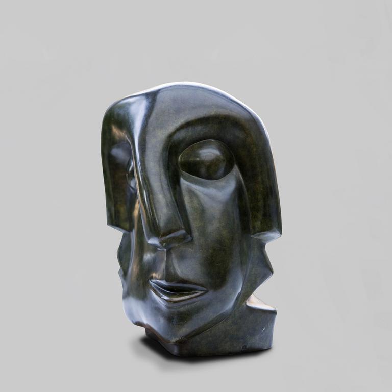 Achiam, Tête à 4 faces (Bronze) - 1997