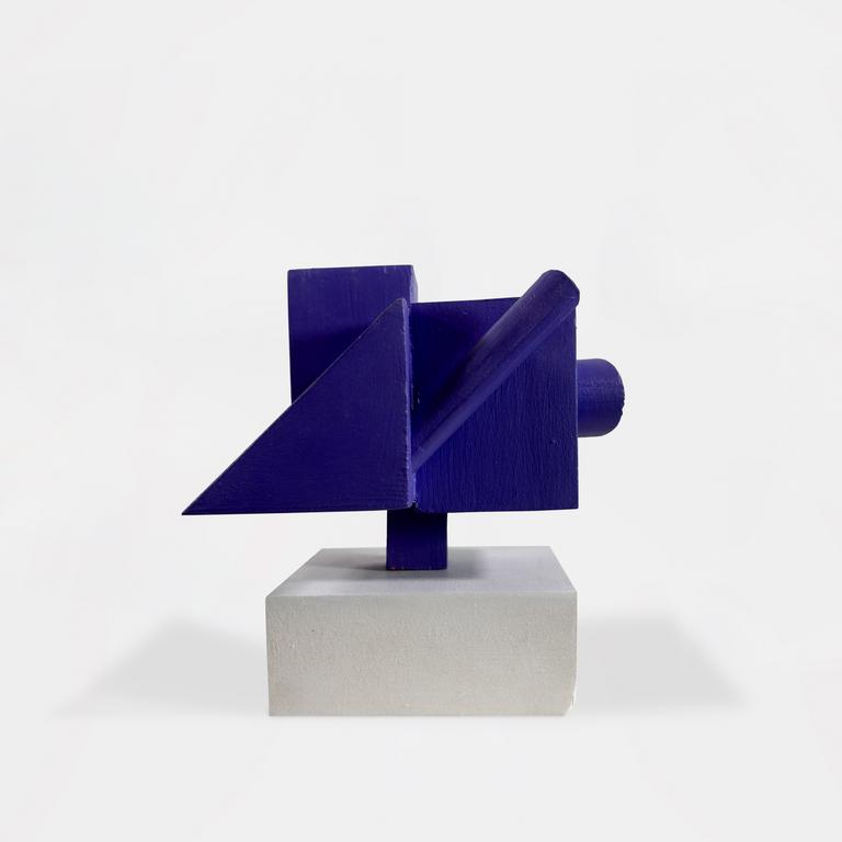 Catalogue raisonné, Joël Froment, Sculpture MADI sur socle blanc — 1993