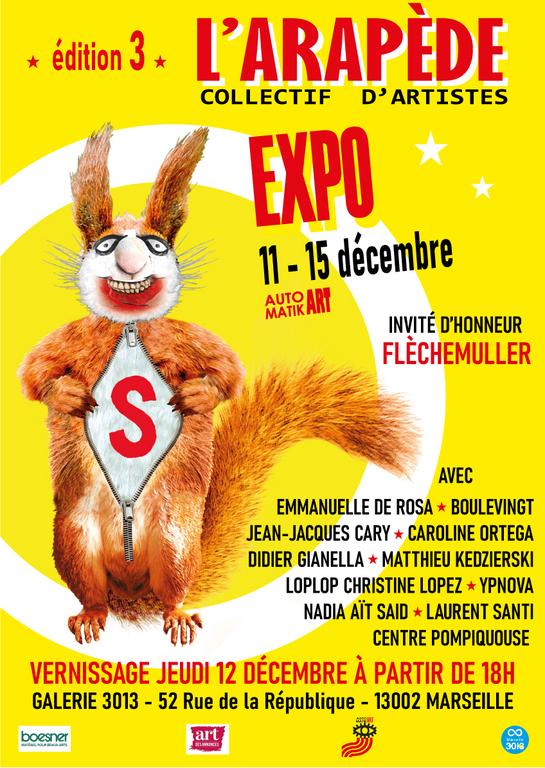 Affiche de l'exposition avec liste des exposants