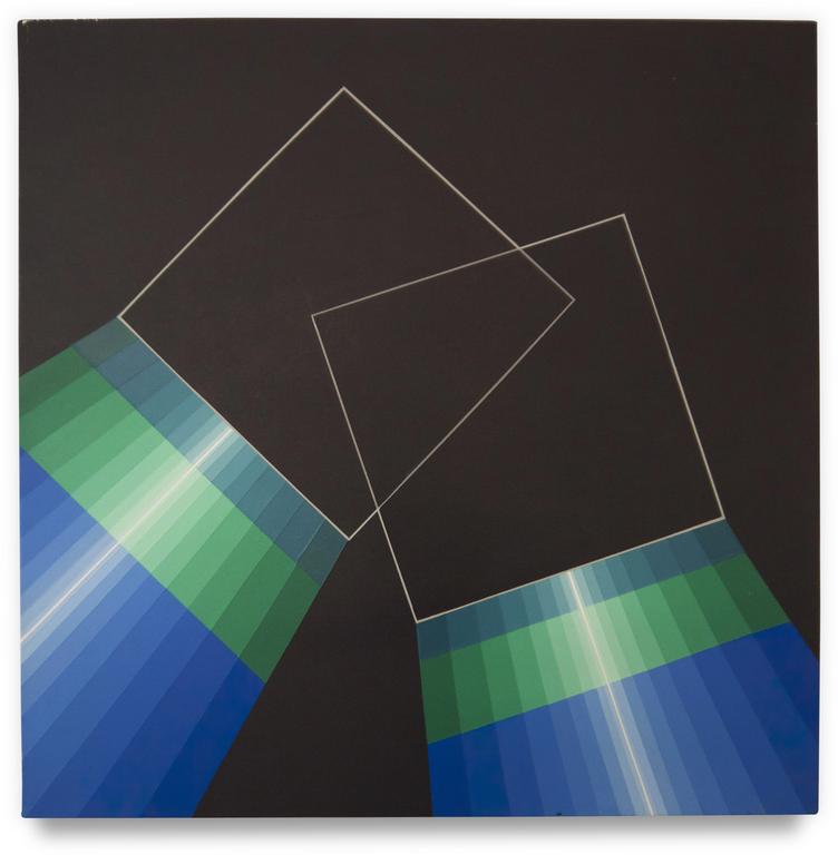 Horacio Garcia Rossi, Couleur Lumière, ombres positives de carrés virtuels - 2010