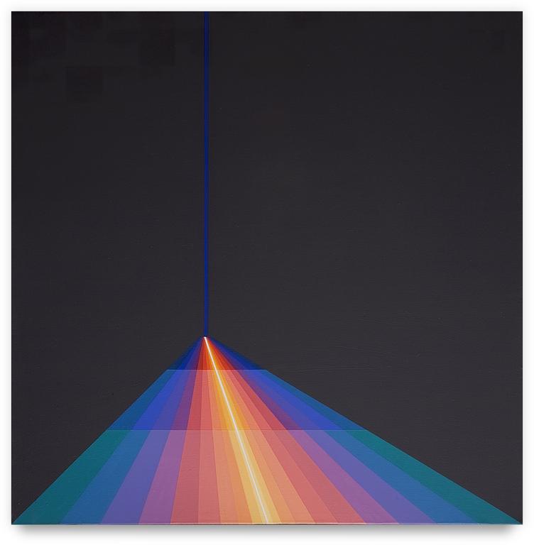 Horacio Garcia Rossi, Couleur lumière ombre positive triangle - 2008