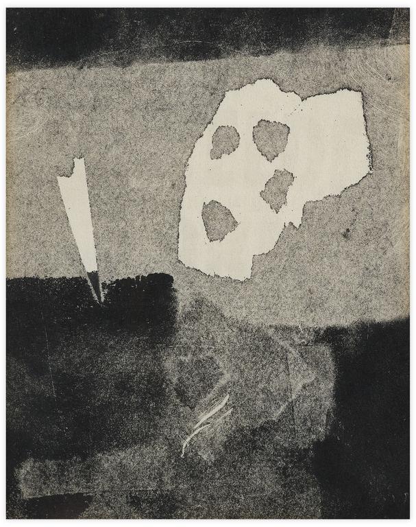 Catalogue raisonné, Norris Embry, Sans titre (Composition abstraite, deux formes découpées), vers 1957
