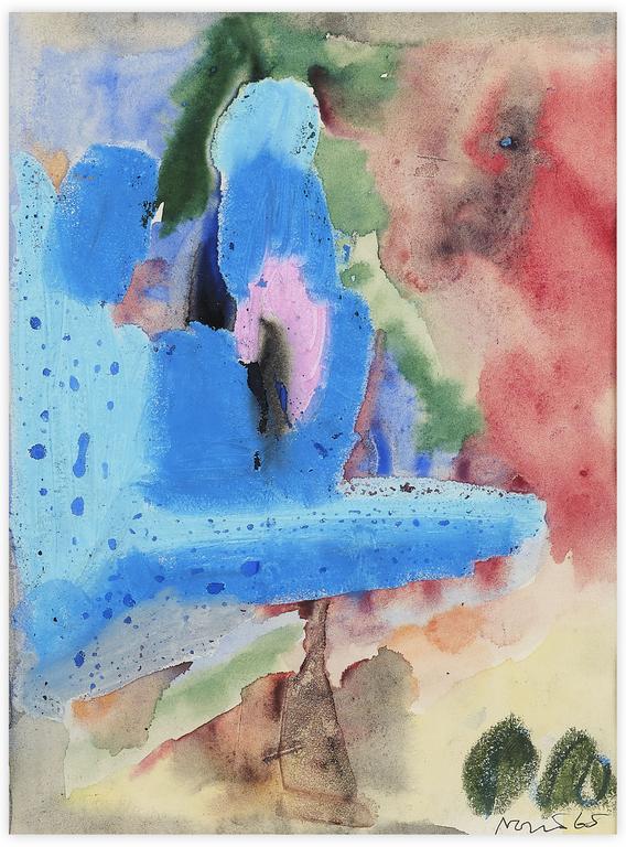 Catalogue raisonné, Norris Embry, Sans titre (Composition rose, bleu, rouge), 1965