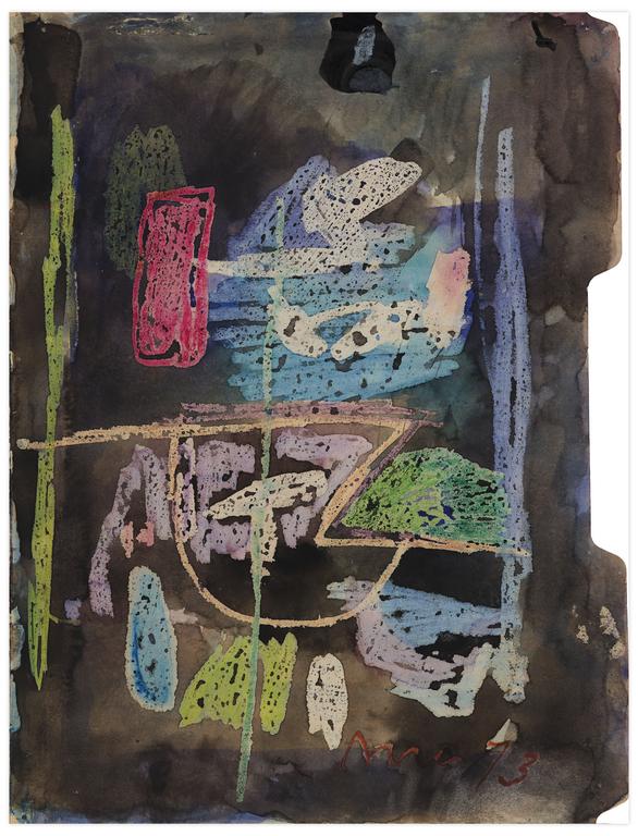 Catalogue raisonné, Norris Embry, Sans titre (Composition abstraite), 1973