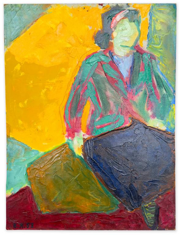 Catalogue raisonné, Vladimir Yankilevsky, Sitting Woman. Model-2, 1958